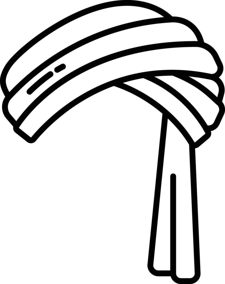 Turban outline illustration vector