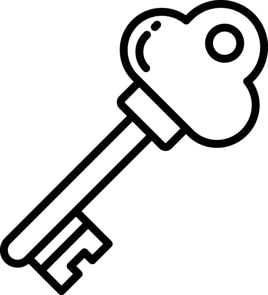 Key outline illustration vector
