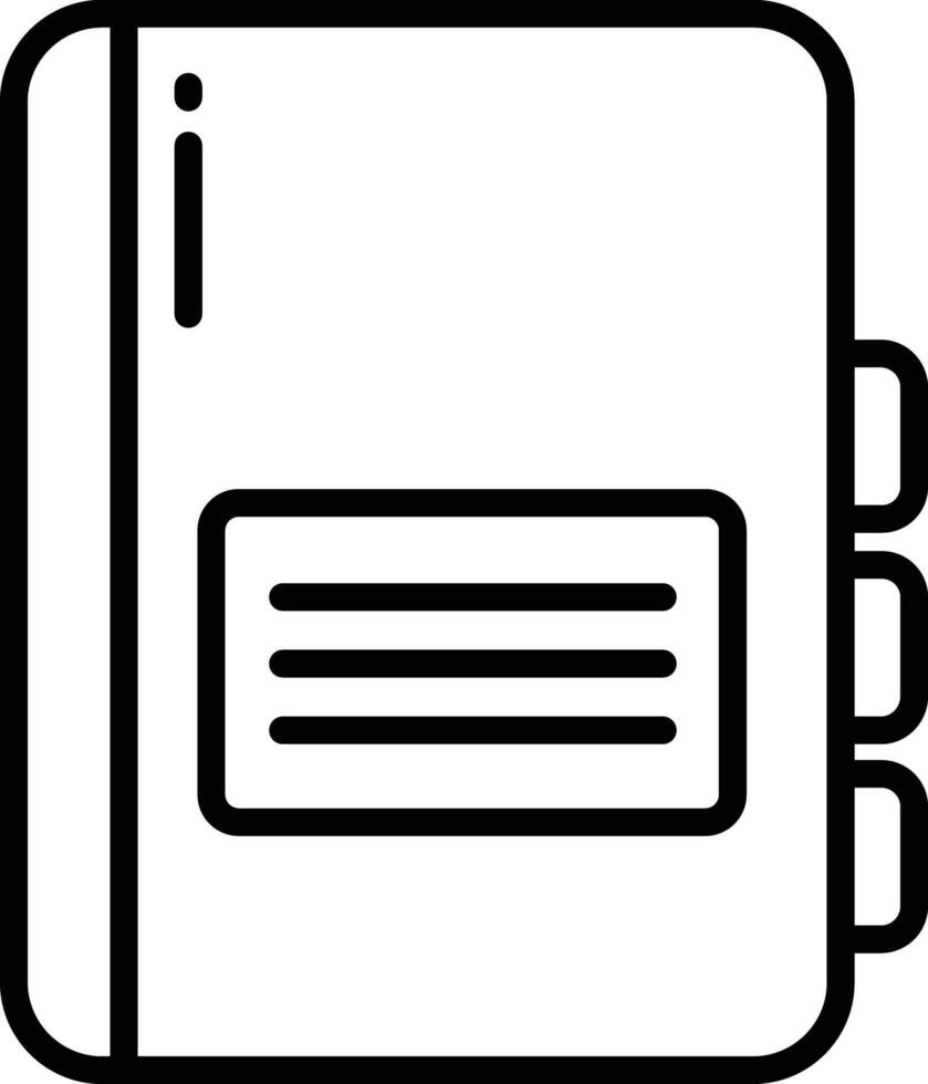 Diary outline illustration vector