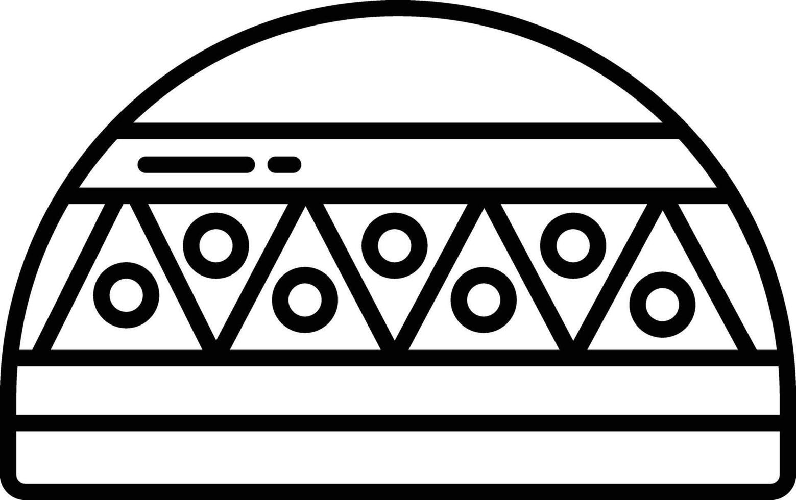Cap outline illustration vector