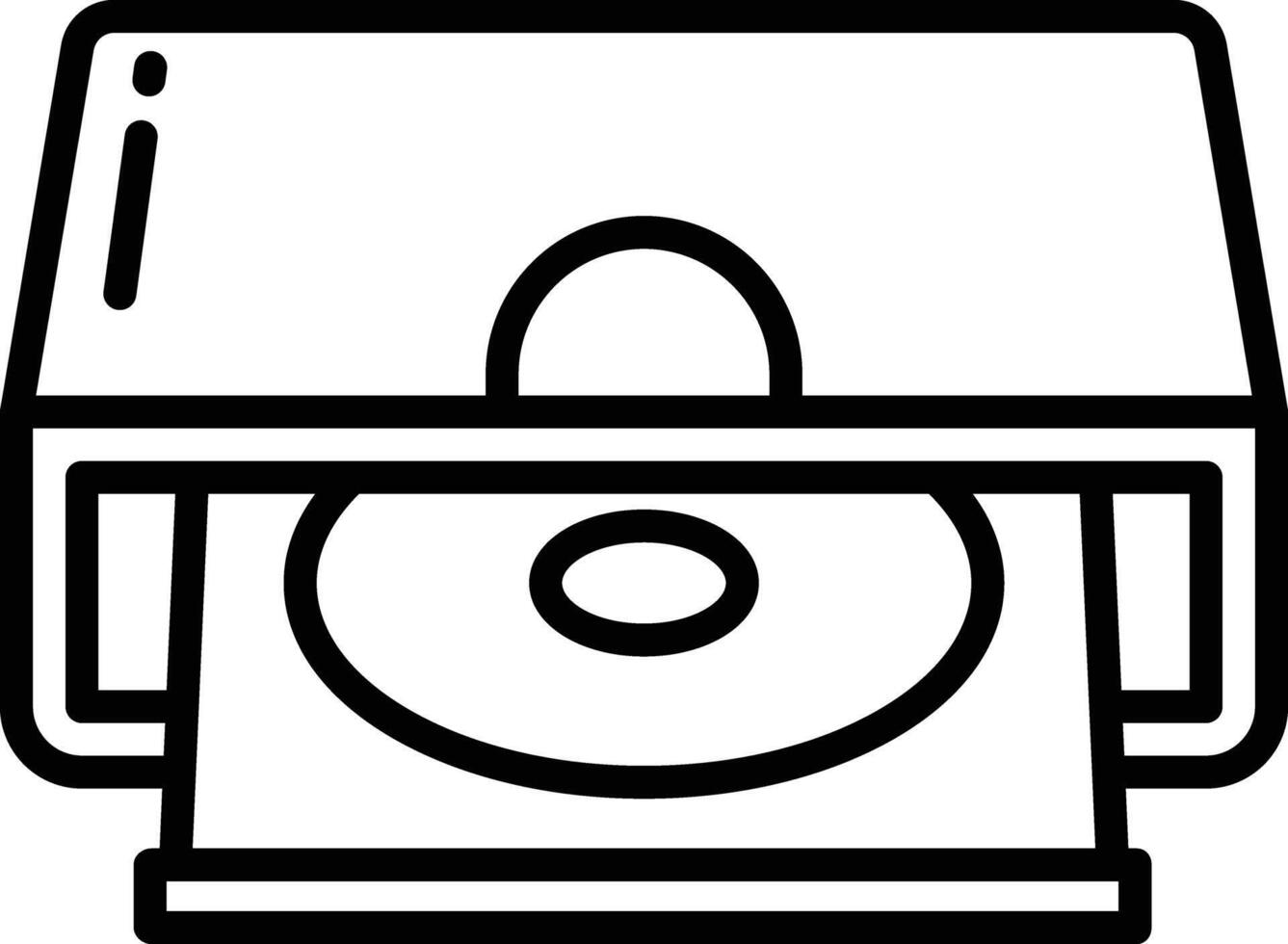 CD drive outline illustration vector