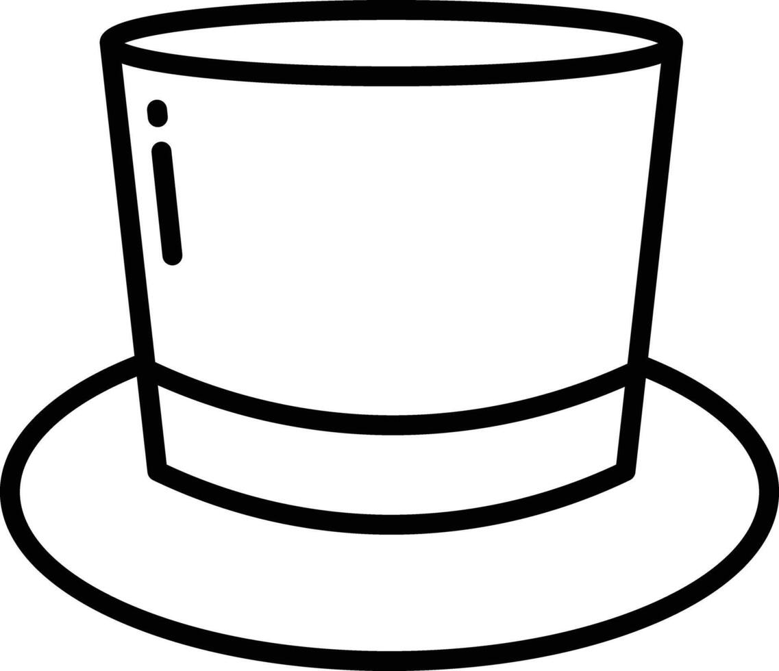 Woman Hat outline illustration vector