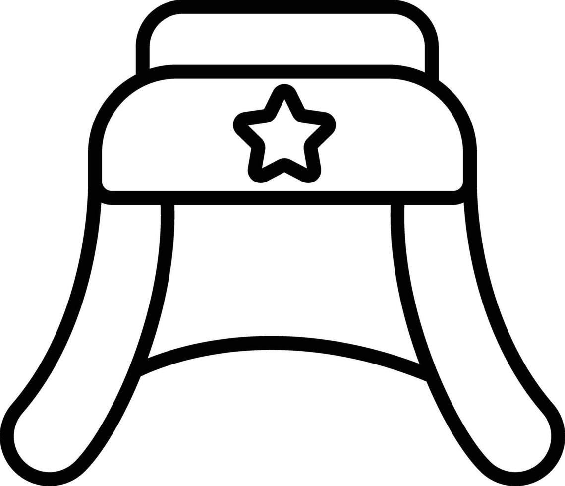Ushanka outline illustration vector