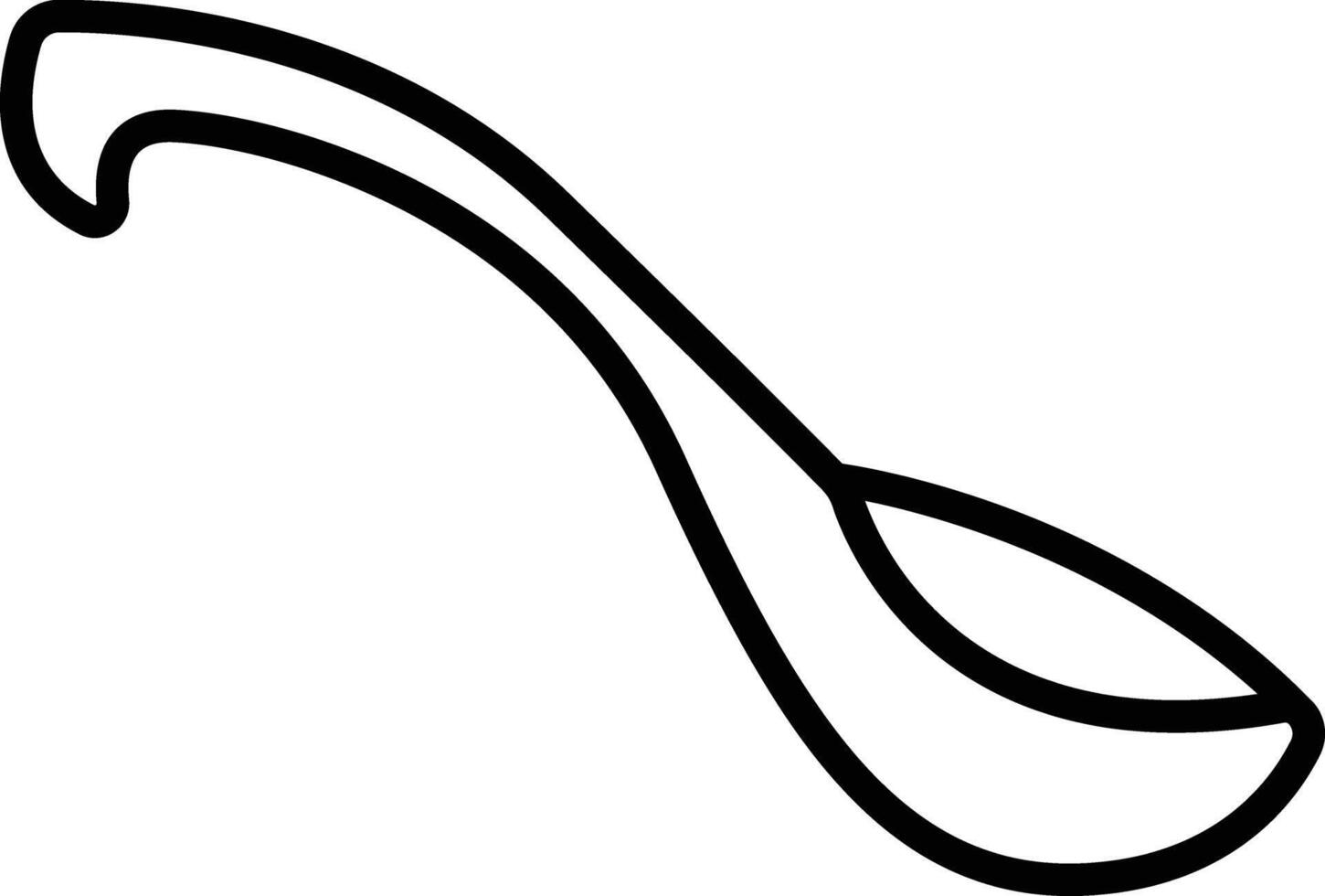 Spoon outline illustration vector