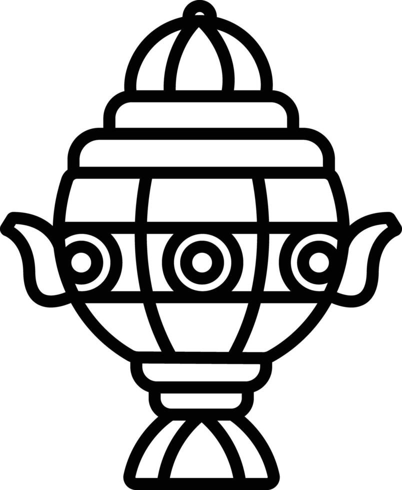 Samovar outline illustration vector