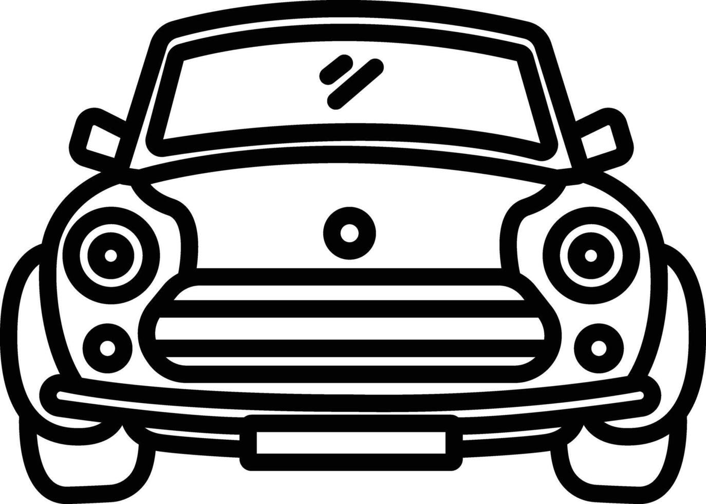 Car outline illustration vector