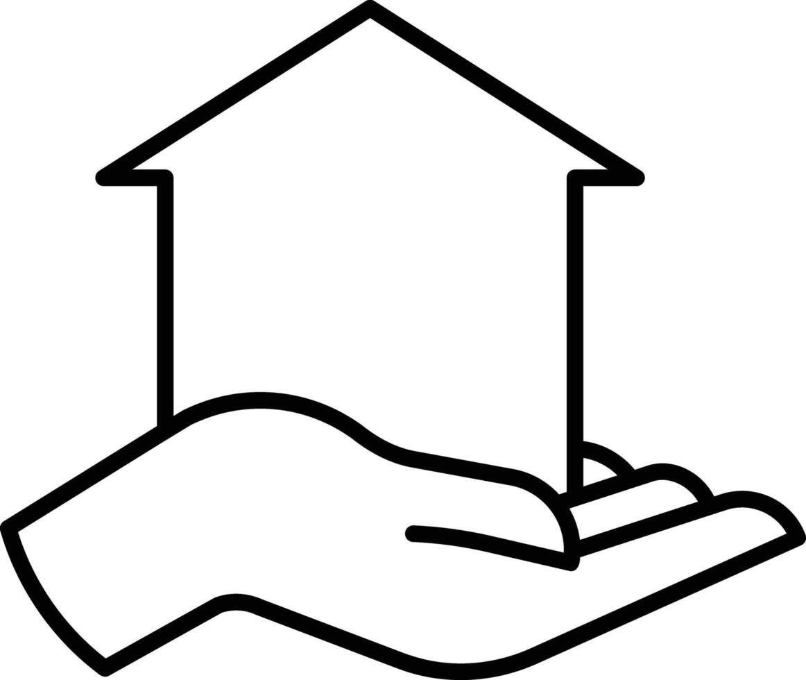 home outline illustration vector