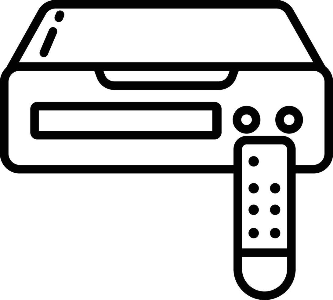Disc player outline illustration vector