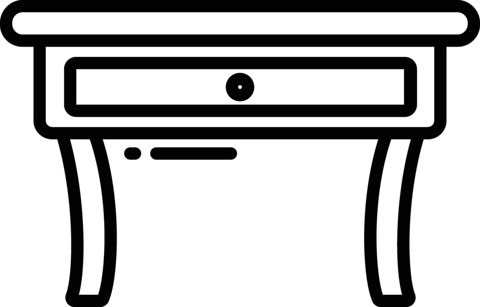 Table outline illustration vector