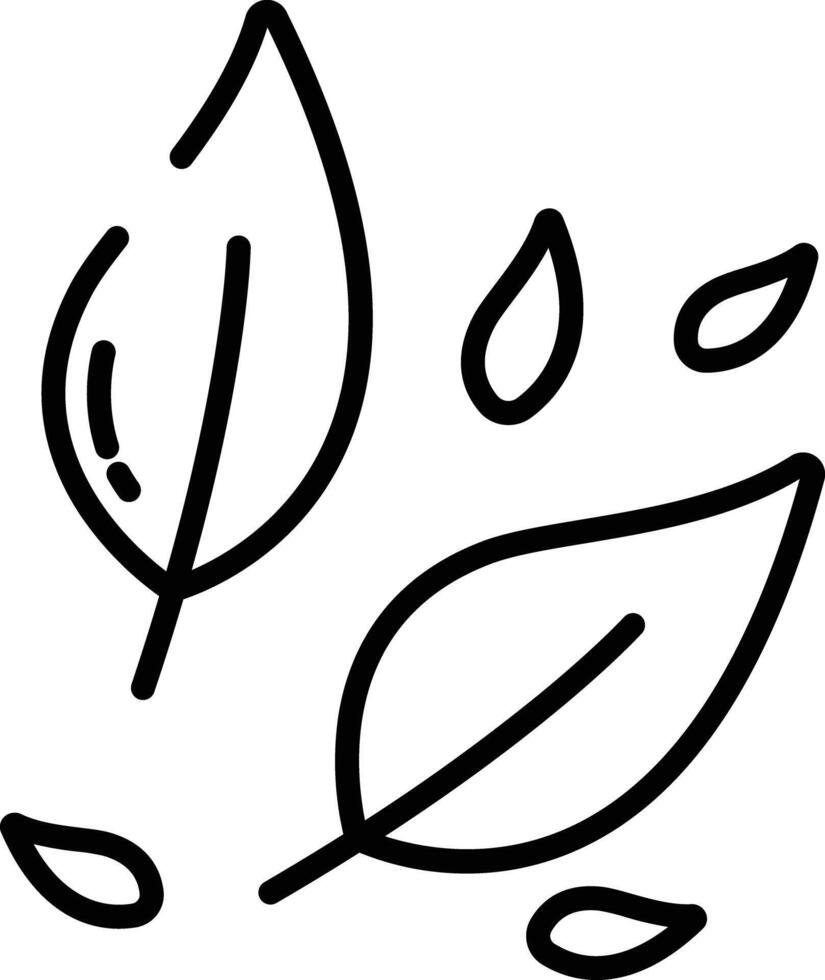 Leaves outline illustration vector