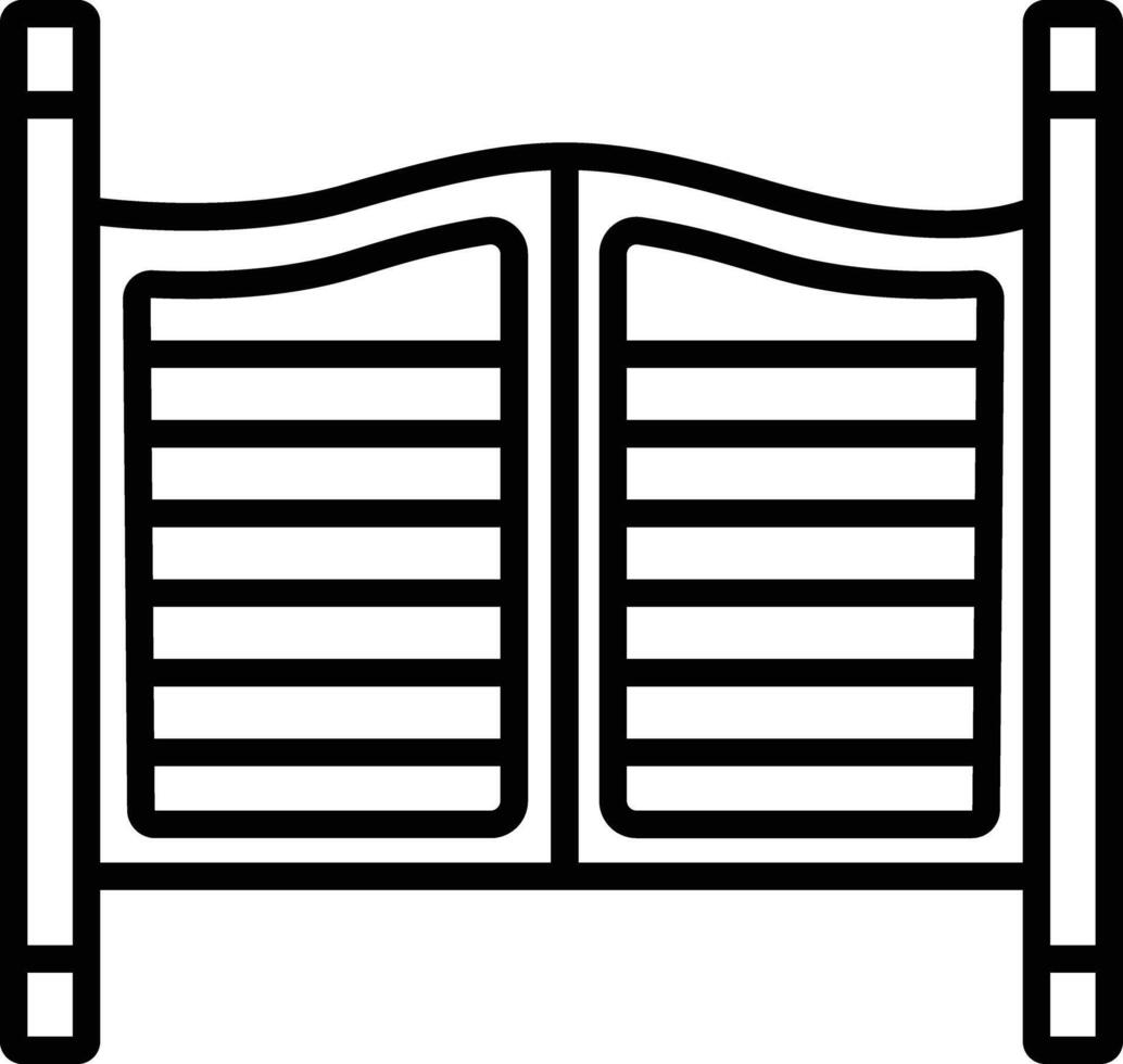 swing door outline illustration vector