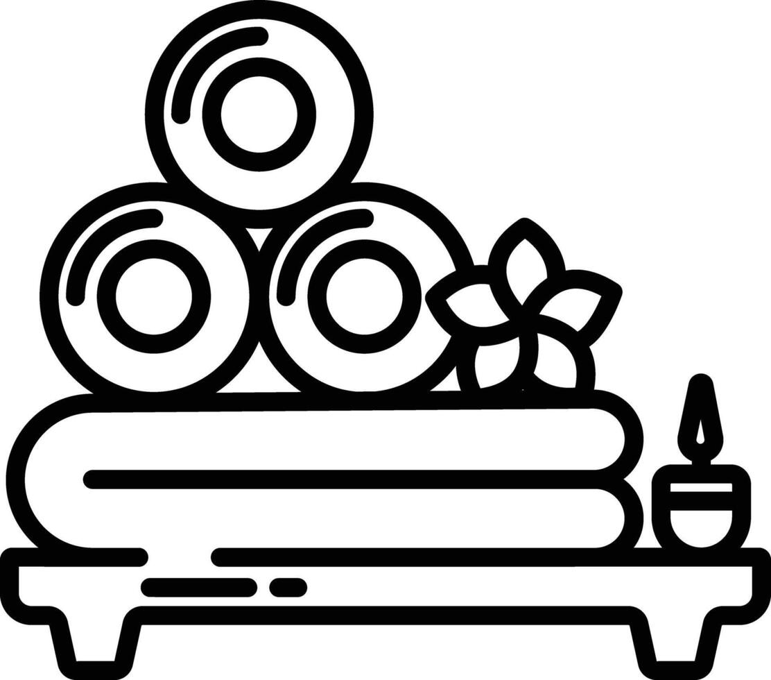 Towel Roll outline illustration vector