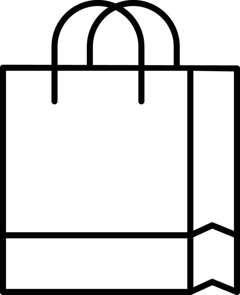 Shopping Bag outline illustration vector