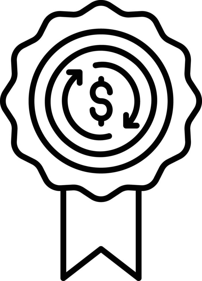 Medal outline illustration vector