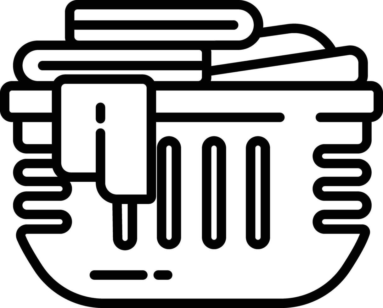 Laundry outline illustration vector