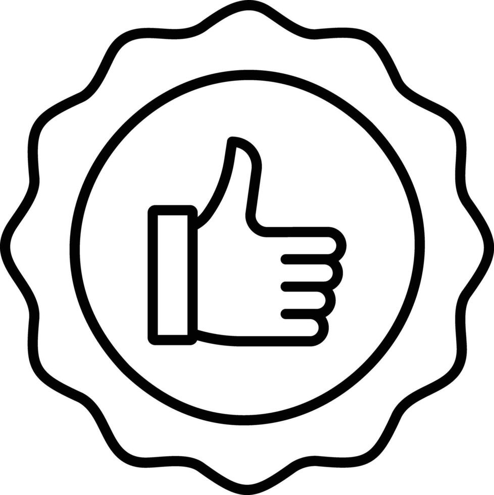 Like outline illustration vector