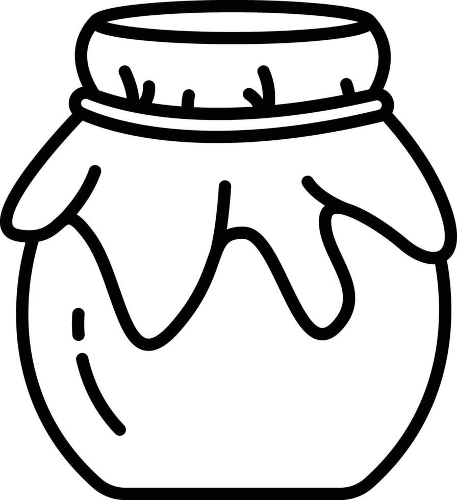 Jam outline illustration vector