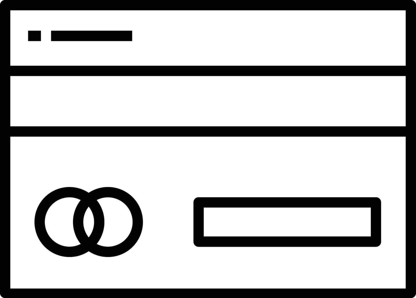 debit card outline illustration vector