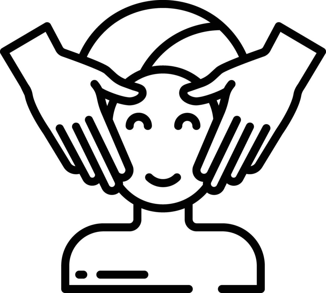 Facial Treatment outline illustration vector
