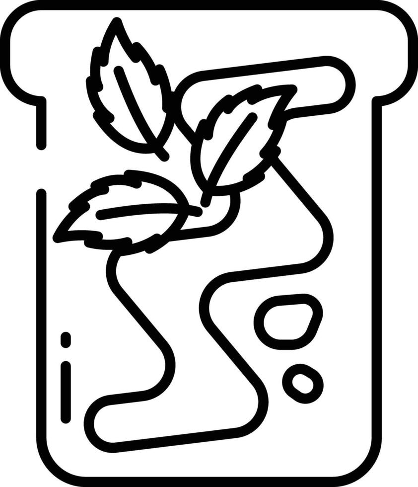 toast outline illustration vector