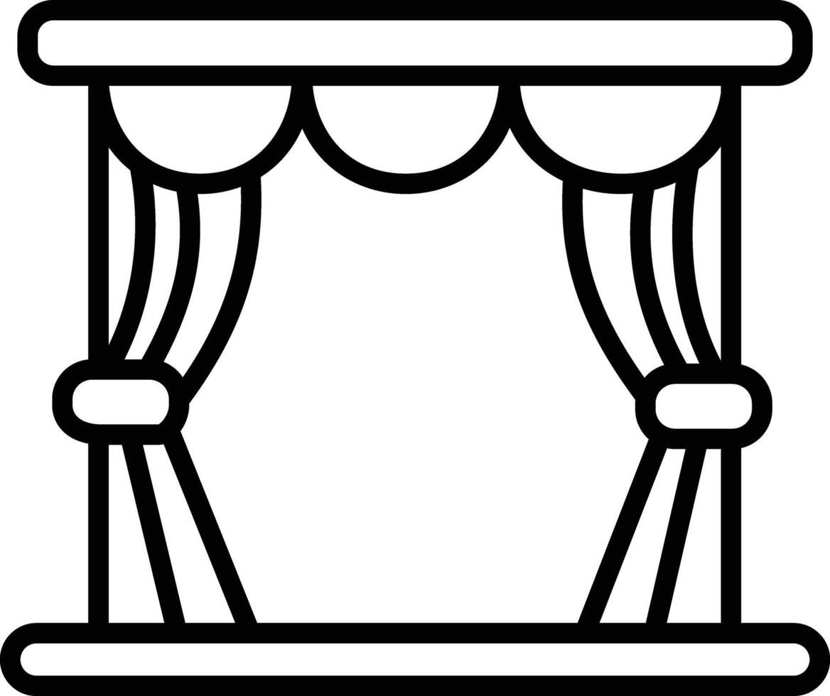 auditorium stage outline illustration vector