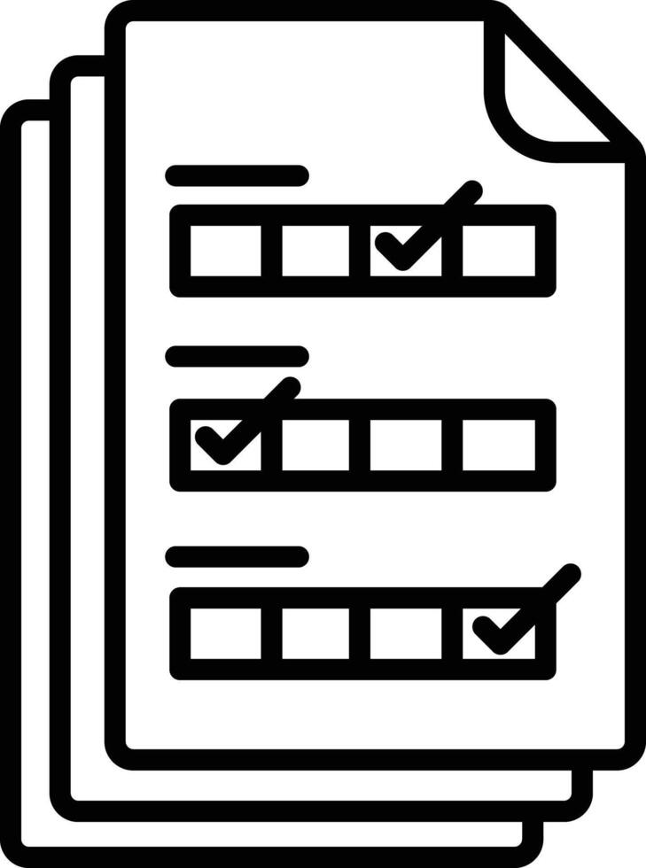 exam paper outline illustration vector