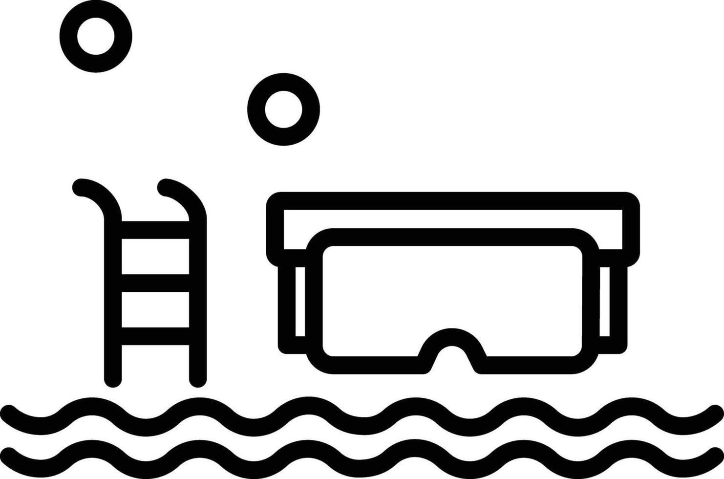 Swimming Pool outline illustration vector