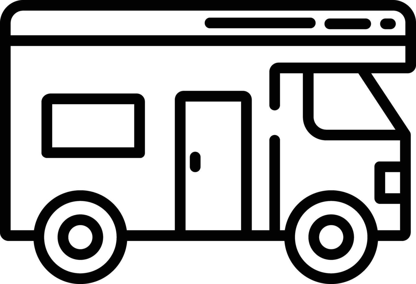 Caravan outline illustration vector