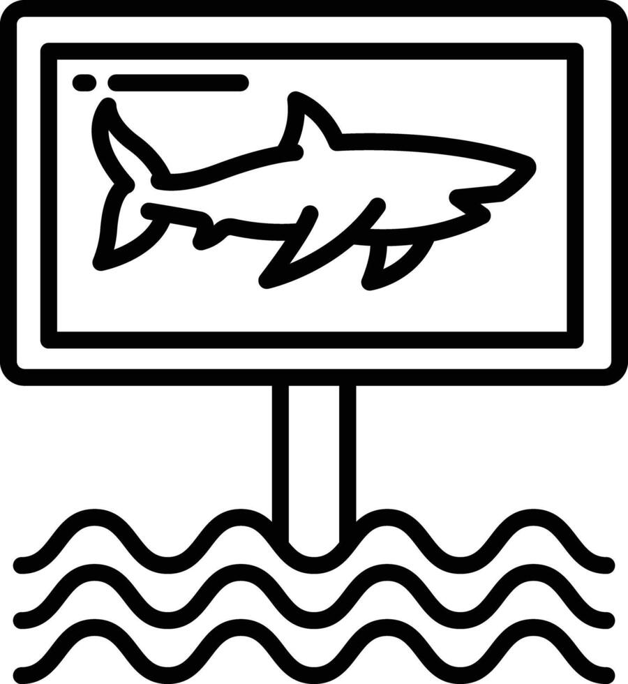 Warning outline illustration vector