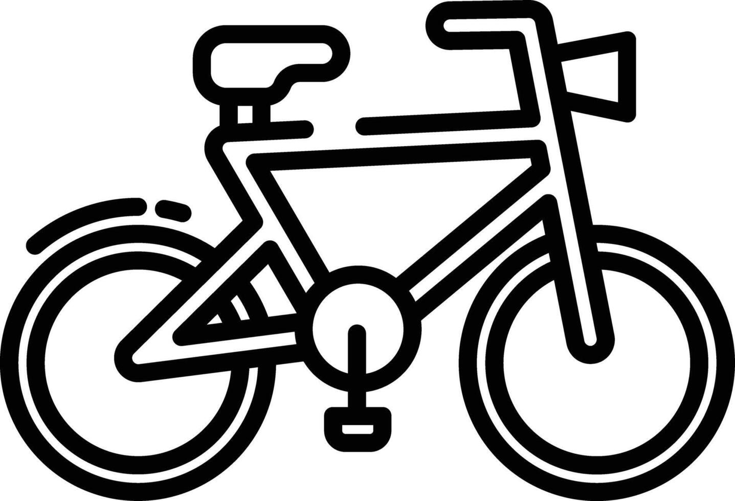 Bicycle outline illustration vector
