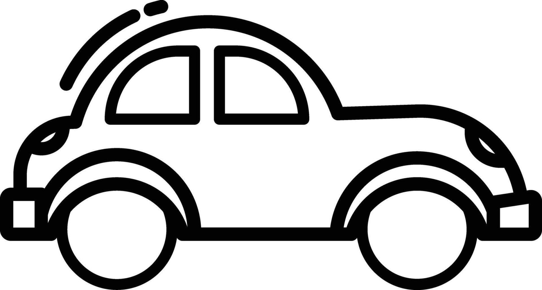 taxi toy car outline illustration vector