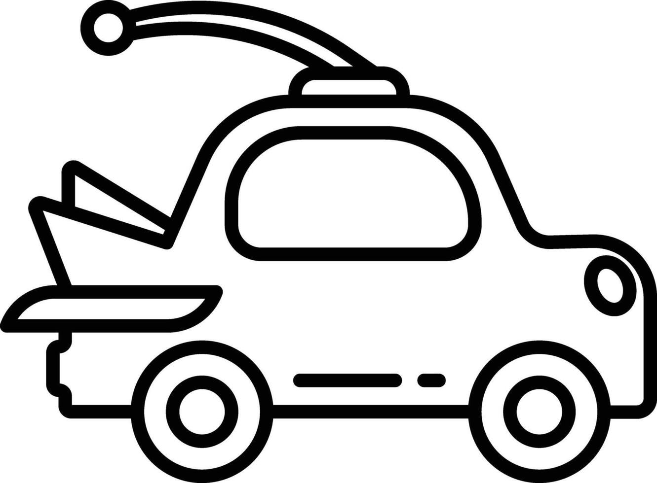 remote toy car outline illustration vector