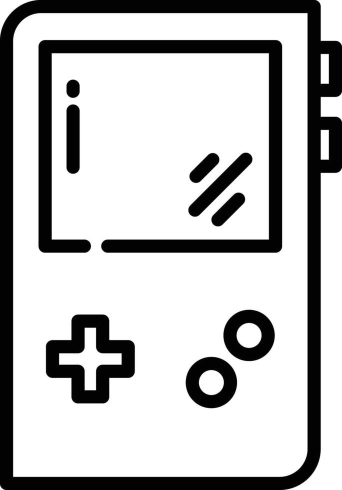 Console outline illustration vector