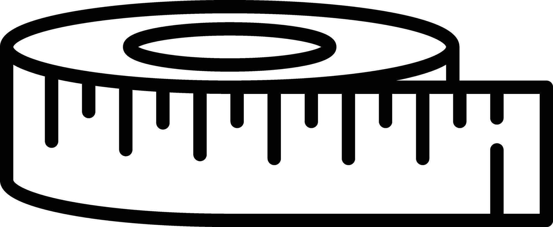 Measurement tape outline illustration vector