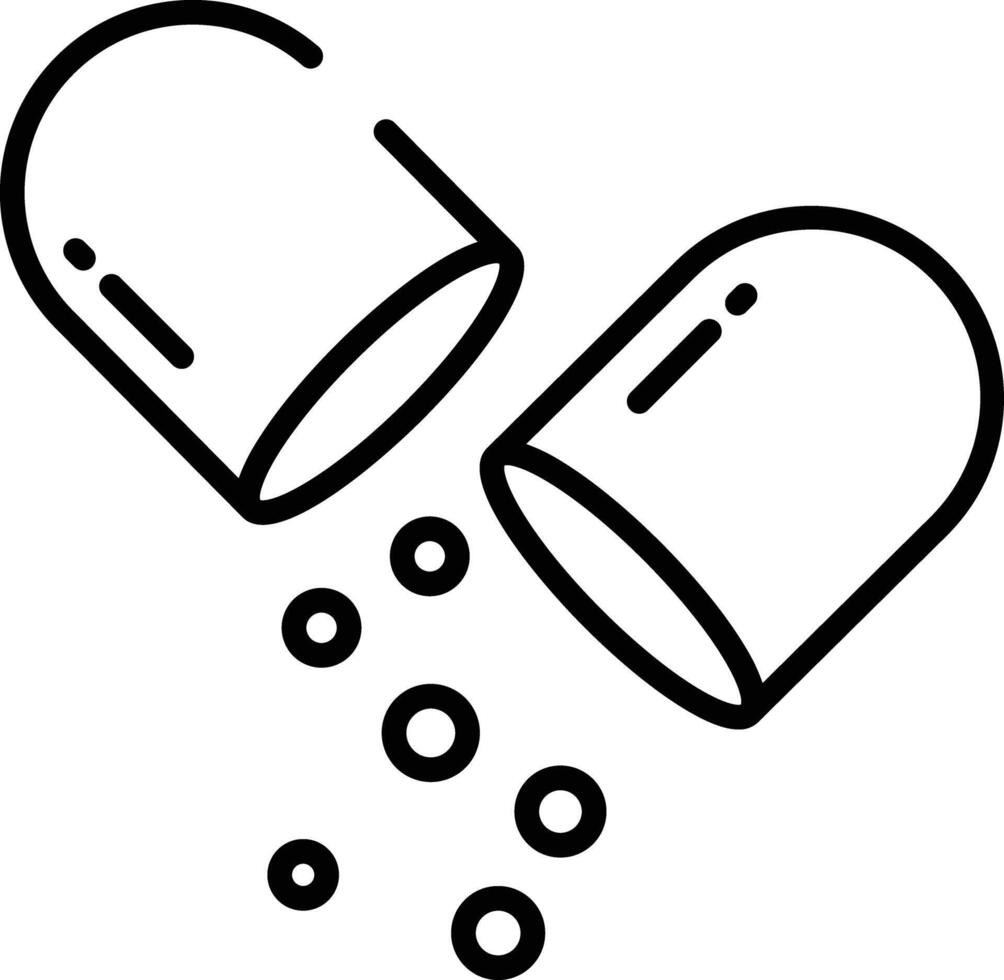 Capsule outline illustration vector