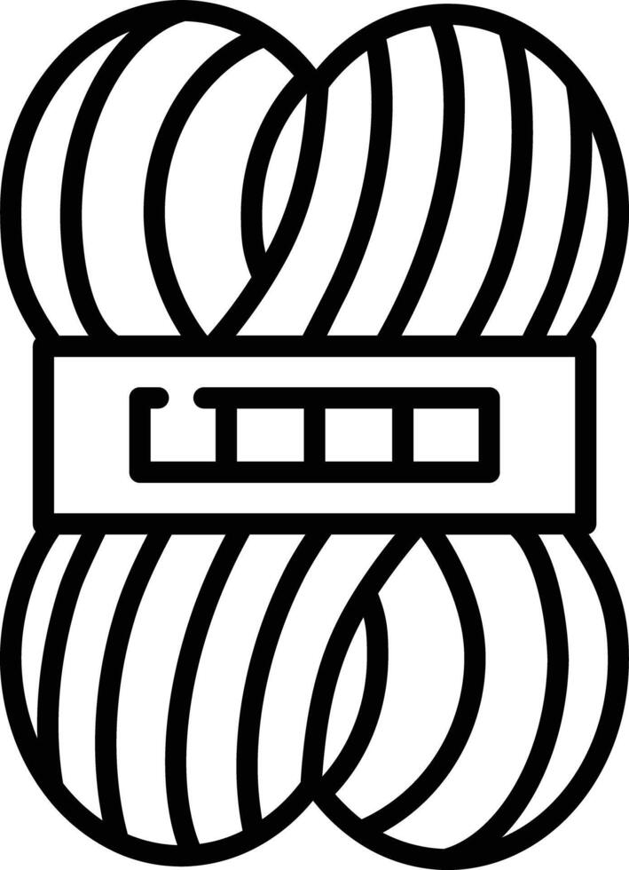 Yarn outline illustration vector