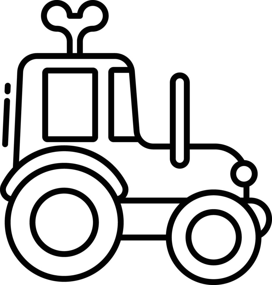 toy tractor outline illustration vector