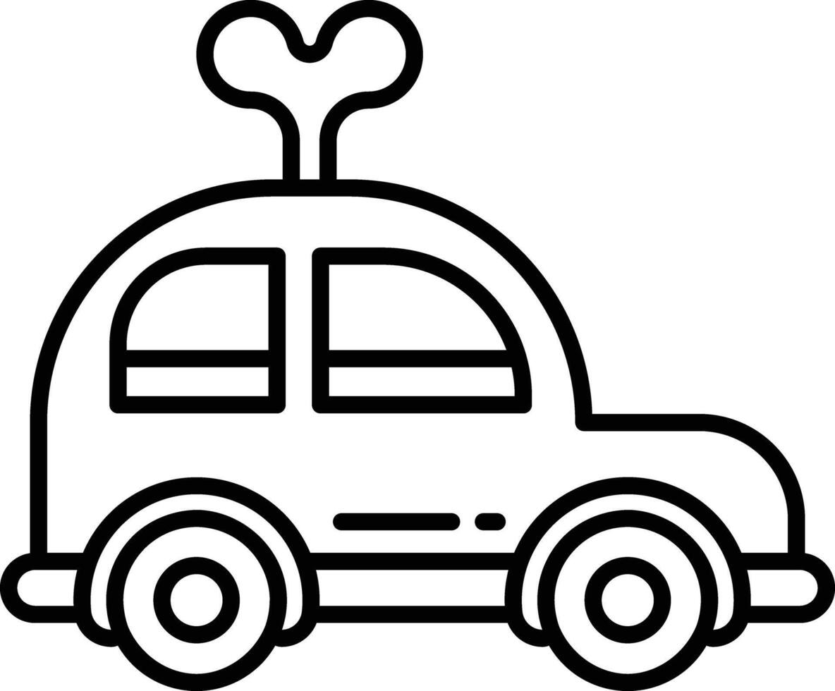 car toys outline illustration vector