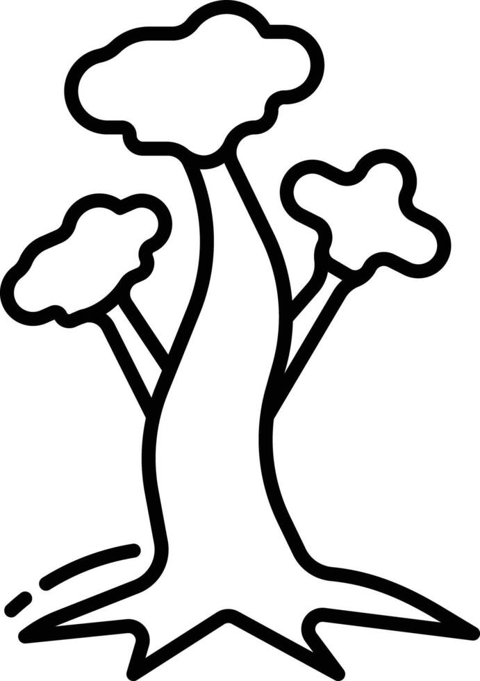 maple tree outline illustration vector