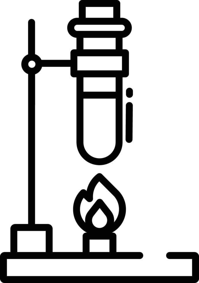 Test Tube outline illustration vector