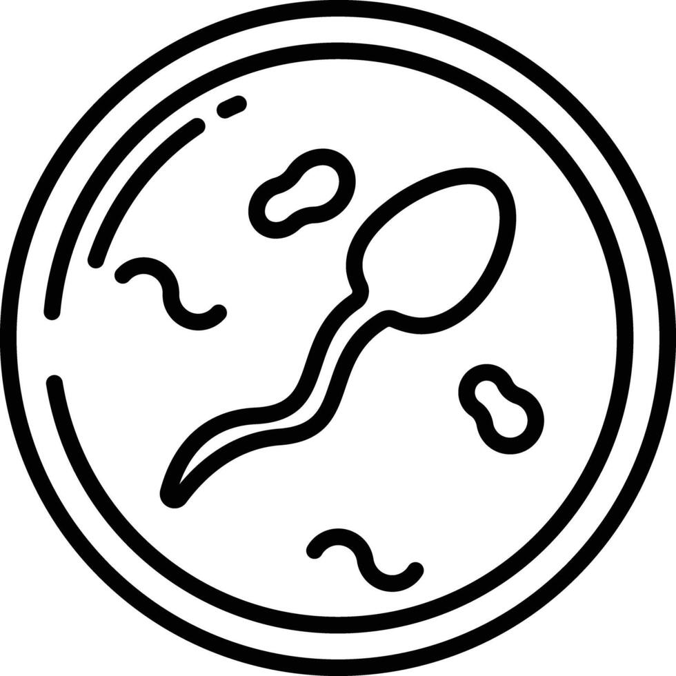 Sperm outline illustration vector