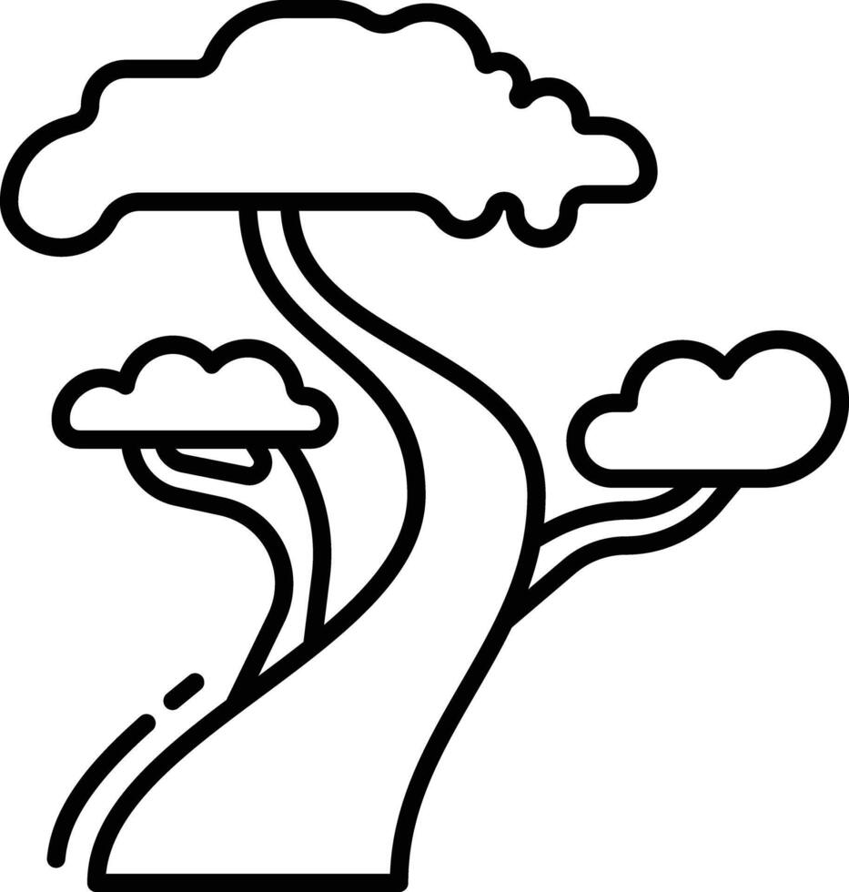 cypress tree outline illustration vector