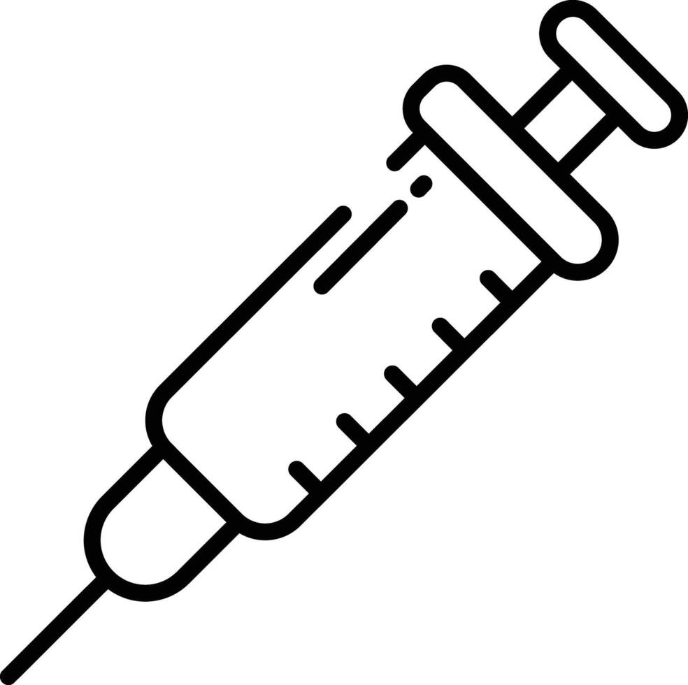 Injection outline illustration vector