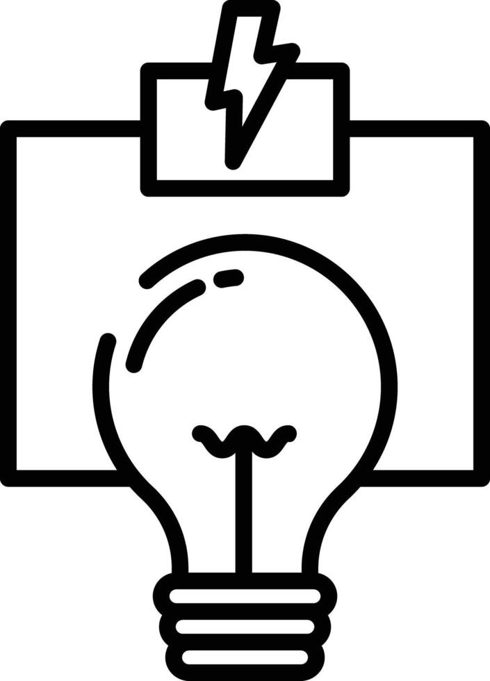 Electricity outline illustration vector