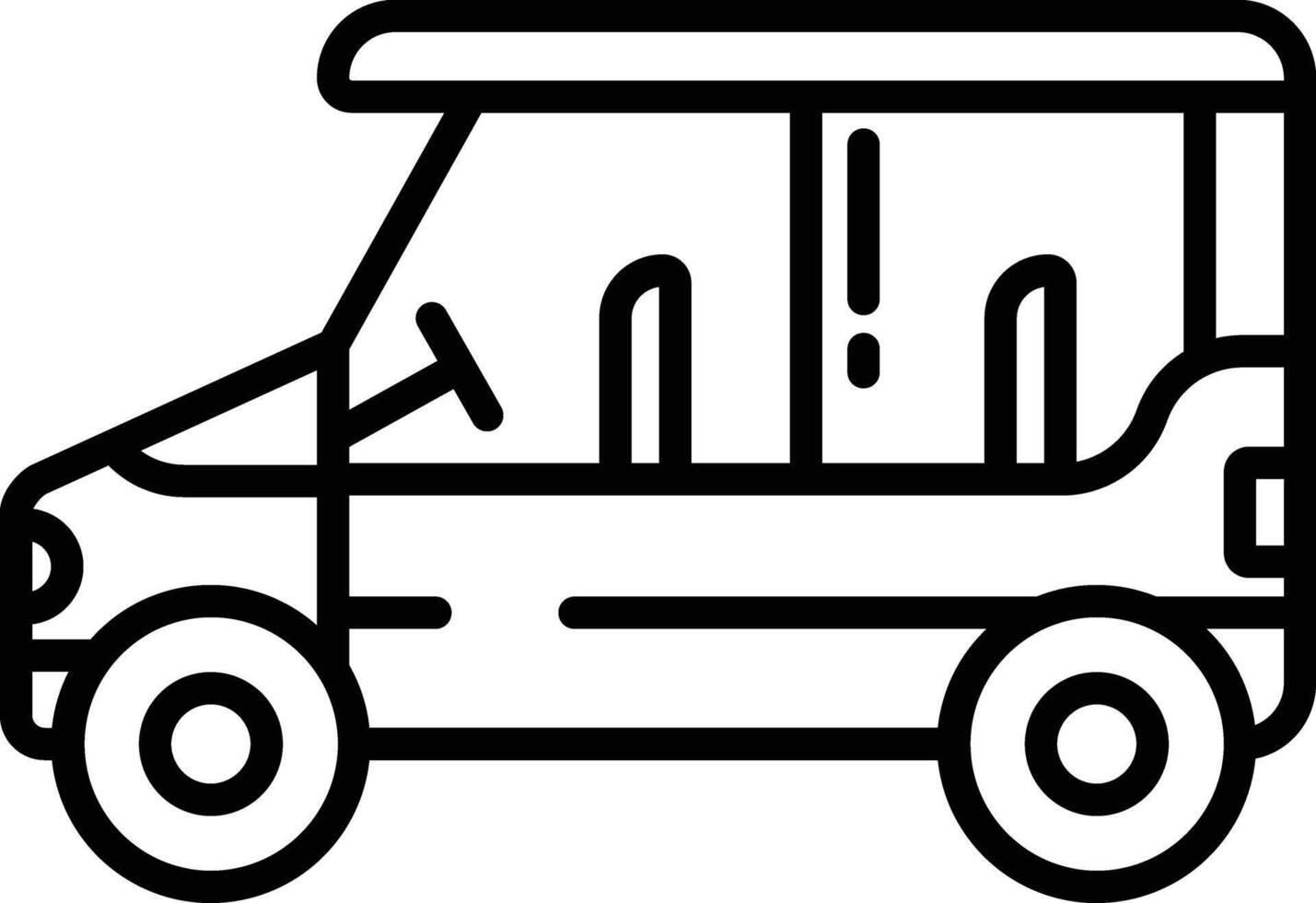 Safari Car outline illustration vector