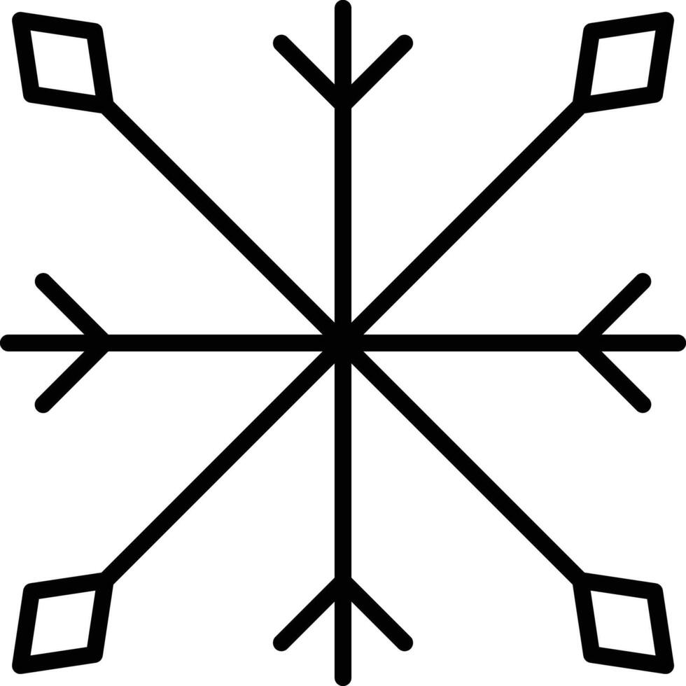 Snow outline illustration vector