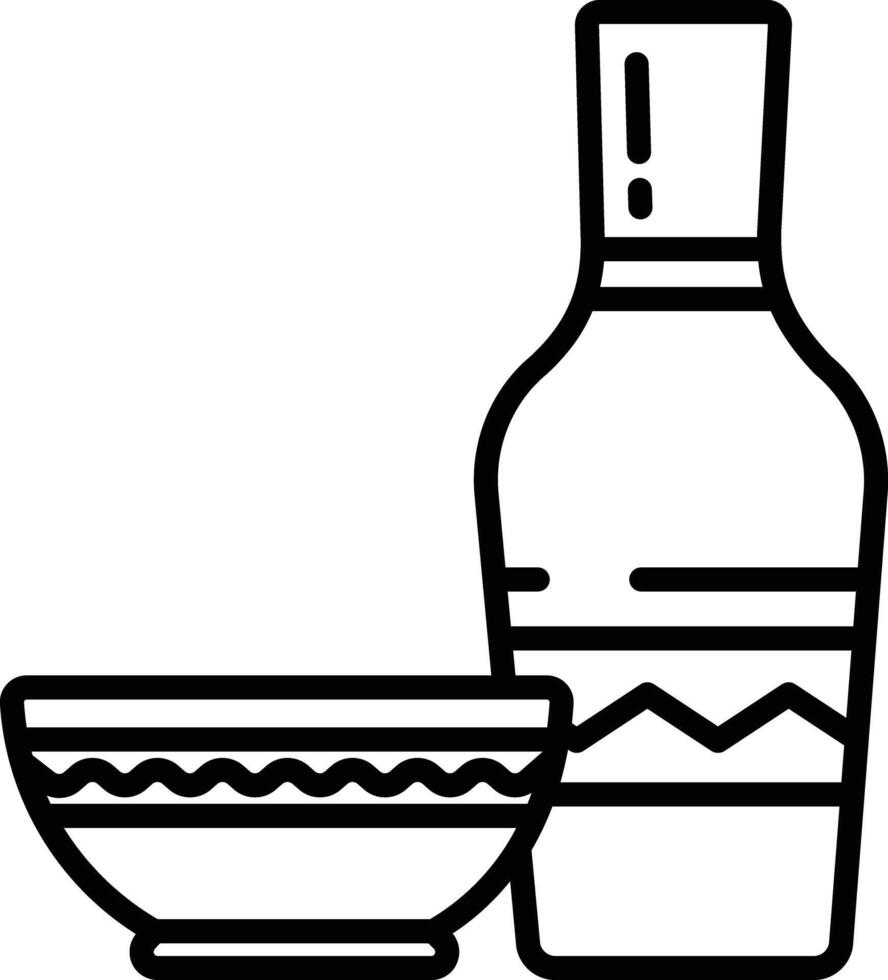 Vase outline illustration vector