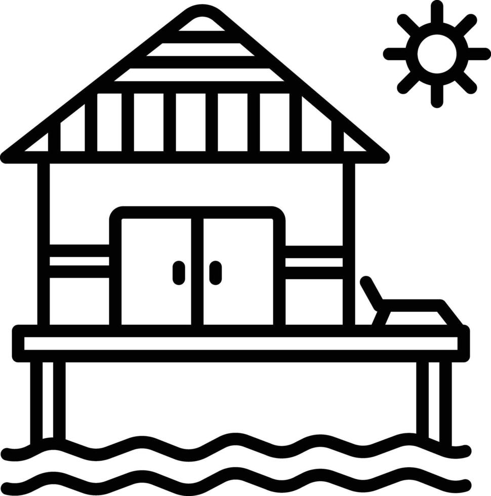 Resort outline illustration vector