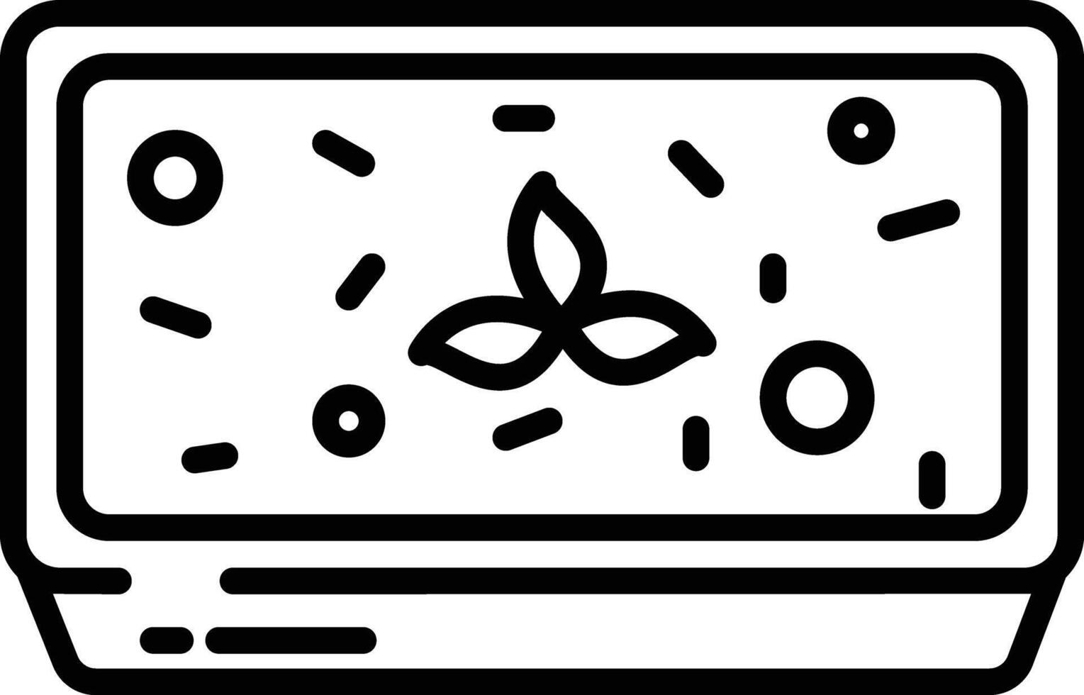 Bobotie outline illustration vector