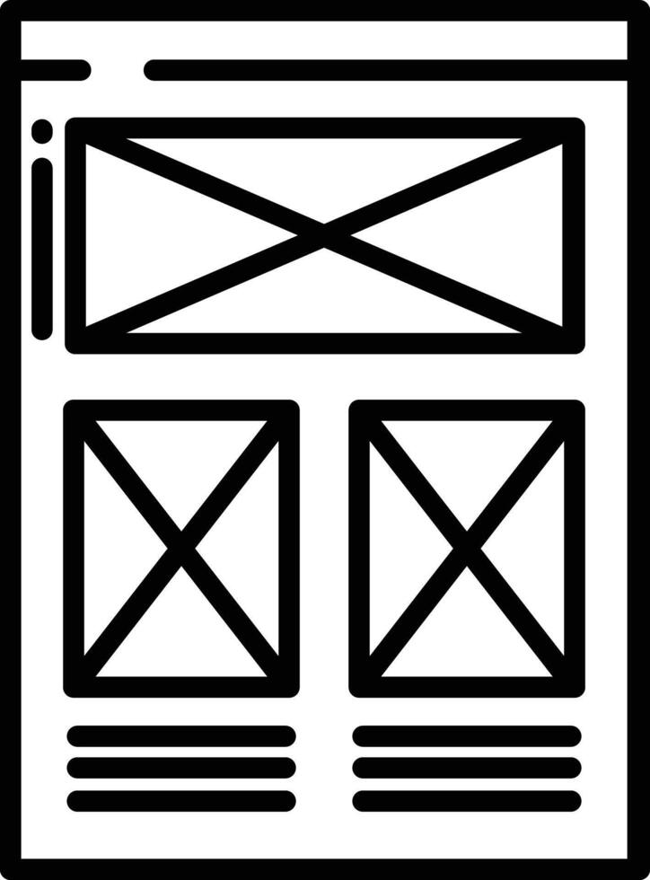 Wireframe outline illustration vector